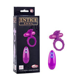 Entice Emma Vibrating Cock Ring Raspberry Ball and Cock Toys